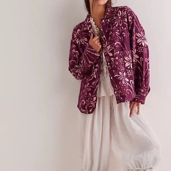 Free People We The Free Calico Flannel Shirt Size XS NWT - Picture 3 of 11